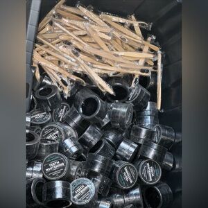 Organic teeth whitening charcoal powder  + bamboo brush.  (wholesale 50) sale